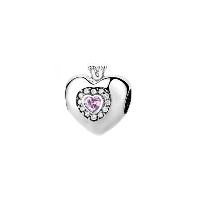 Accesorios de diamante de goteo de aceite en forma de corazón, adecuado para PANDORA CHARM, pulsera de cuentas de plata 925, es un regalo de joyería artesanal para mujer