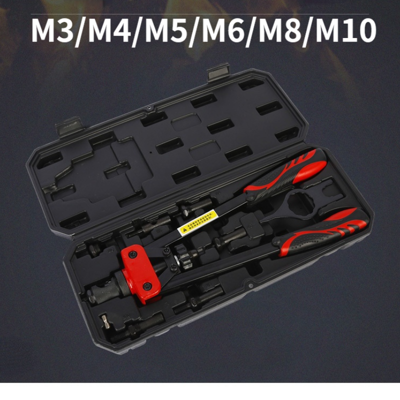 Hand Rivet Nut Gun JM-882 Kit Alat Nut Gun Rivet Manual Berulir untuk Alat Rivet Nut Rivet M3 M4 M5 M6 M8 M10 Nuts