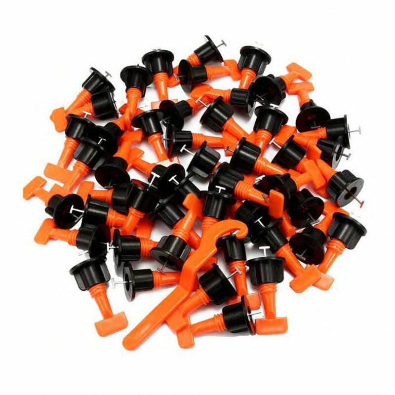 50Pcs Tile Leveling System Toolkit Level Wedges Alignment Spacers for Leveler Locator Spacers Plier Flooring Wall Tile Carrelage