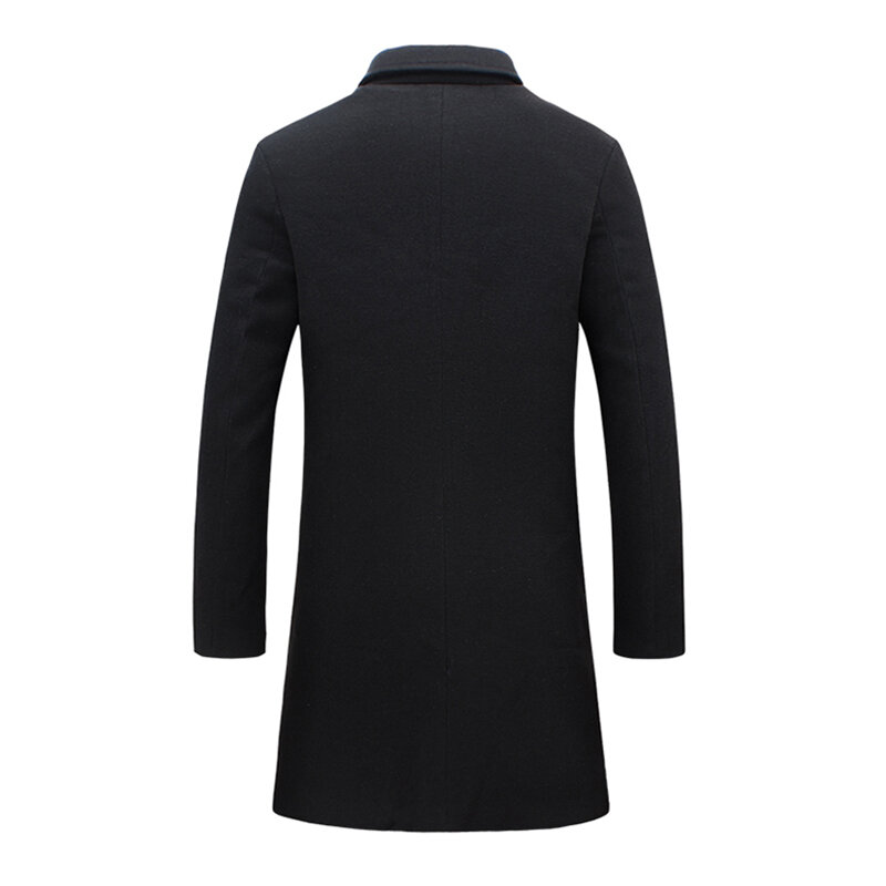 Moda masculina jaquetas masculino fino se encaixa casacos de negócios dos homens longo inverno à prova de vento outwears plus size 5xl preto venda quente alta qualidade