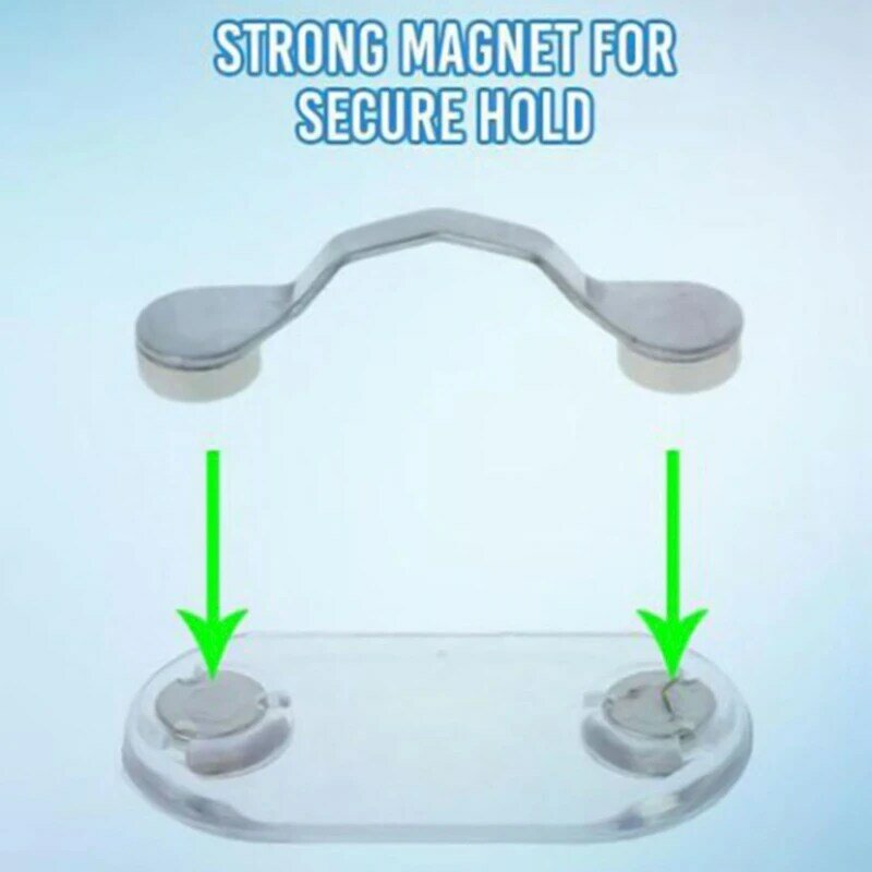 1pc Magnetic Glasses Holder Clip Removable Glasses Headphone Badge Holder Sunglasses Headset Line Clip Hang Magnetic Clip Buckle
