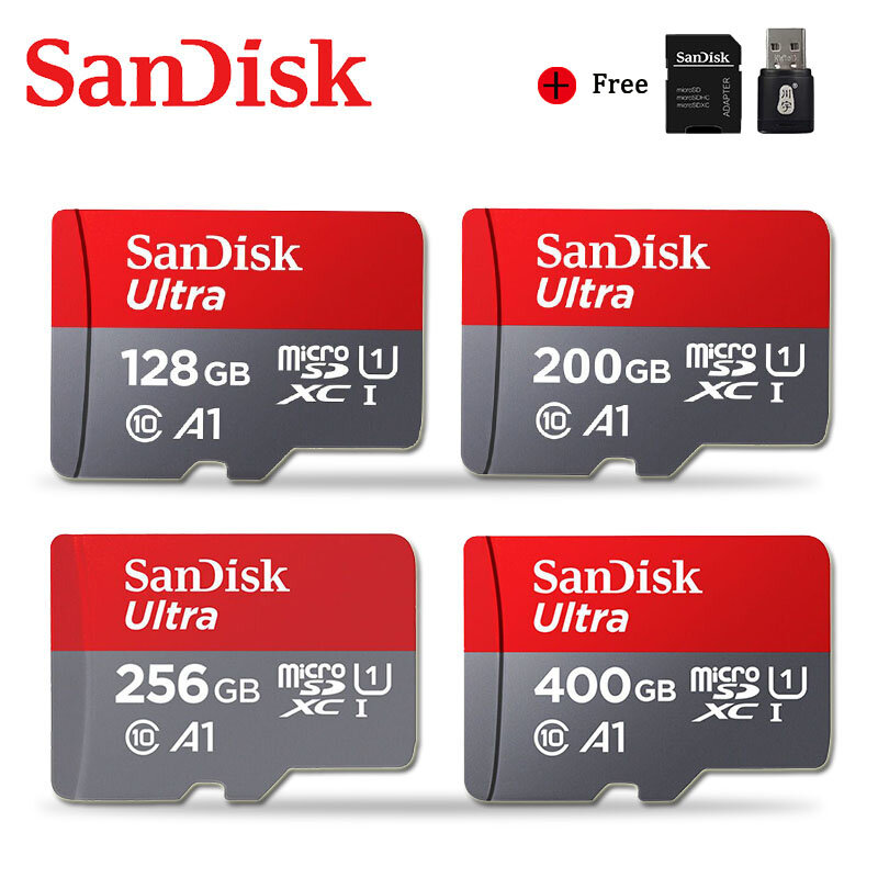 Sandisk Baru Ultra Micro SD 512GB 400GB 256GB 200GB 128GB 64GB 32GB 16GB 120 MB/s SD/TF Kartu Memori Flash MicroSD untuk Telepon