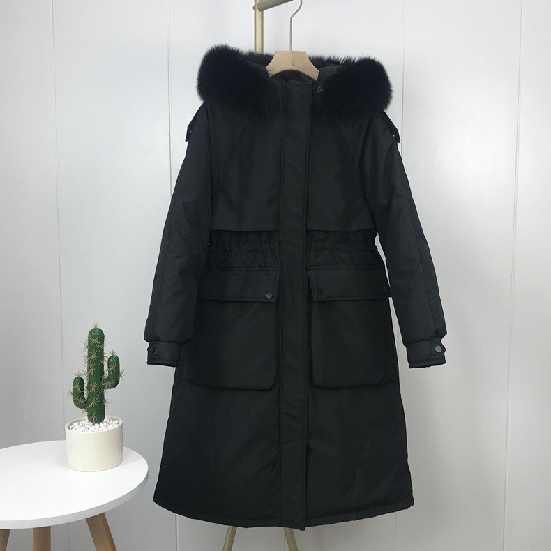 2021 zimowe długie kurtki puchowe zagęścić rozdymka dla kobiet stójka szalik moda wysokiej jakości ochrona przed zimnem Jacke