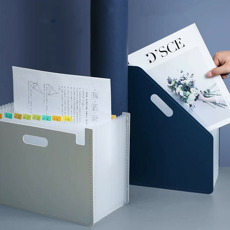 2021 Baru Kedatangan Meja File Folder Dokumen Kertas Organizer Penyimpanan Pemegang Multilapis Memperluas Kotak Alat Tulis Kantor Sekolah