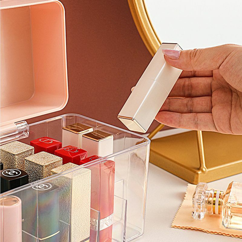 Ins lippenstift lagerung box mädchen der herz multi-handy lipstick box mit deckel staub-proof lippenstift lagerung box für kosmetik #1