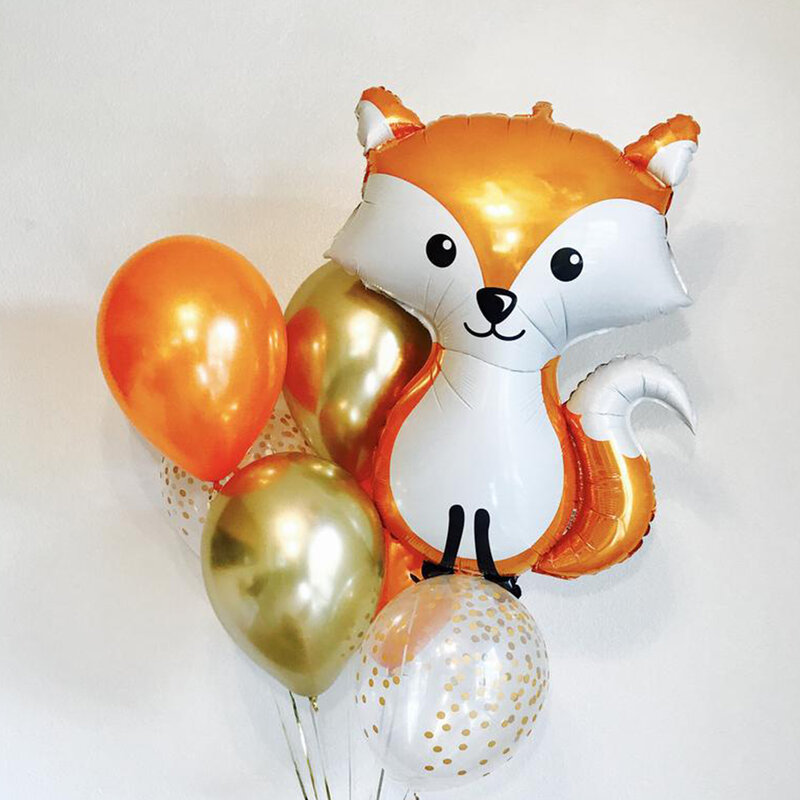 1 set Dschungel Hedgehog Fuchs Waschbär Luftballons Cartoon Tier Aluminium Helium Ballon Geburtstag Safari Party Decor Klassische Spielzeug