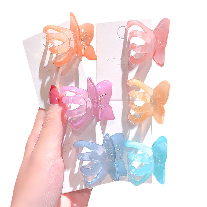 Diadema de mariposa de moda para niña, horquilla Retro Simple de Corea, paquete de Clip pequeño lateral, accesorios para el cabello, horquilla para mujer, Emisión de Tarjeta