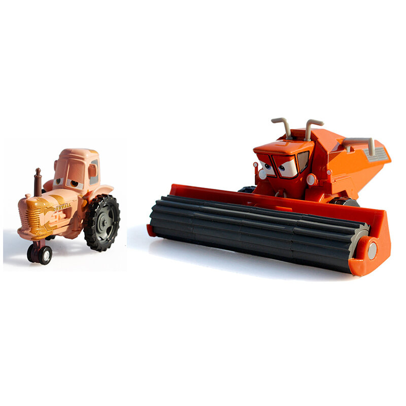 Disney Pixar Cars 2 3 Frank and Tractor Miss Fritter Lighting Mcqueen Diecast Metal Alloy Car Model New Year Gift Toys Kid Boy