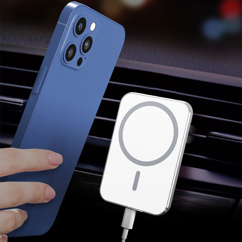 Chargeur magnétique sans fil 15W pour voiture, pour iPhone 12 12 Pro Max, Mini chargeur rapide pour smartphone