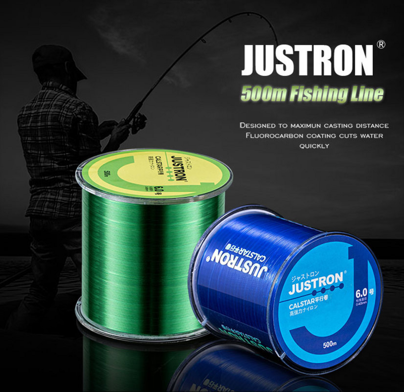 Justron-フィシラインナイロン釣り糸,2-35lb 500m,日本の耐摩耗性モノフィラメント