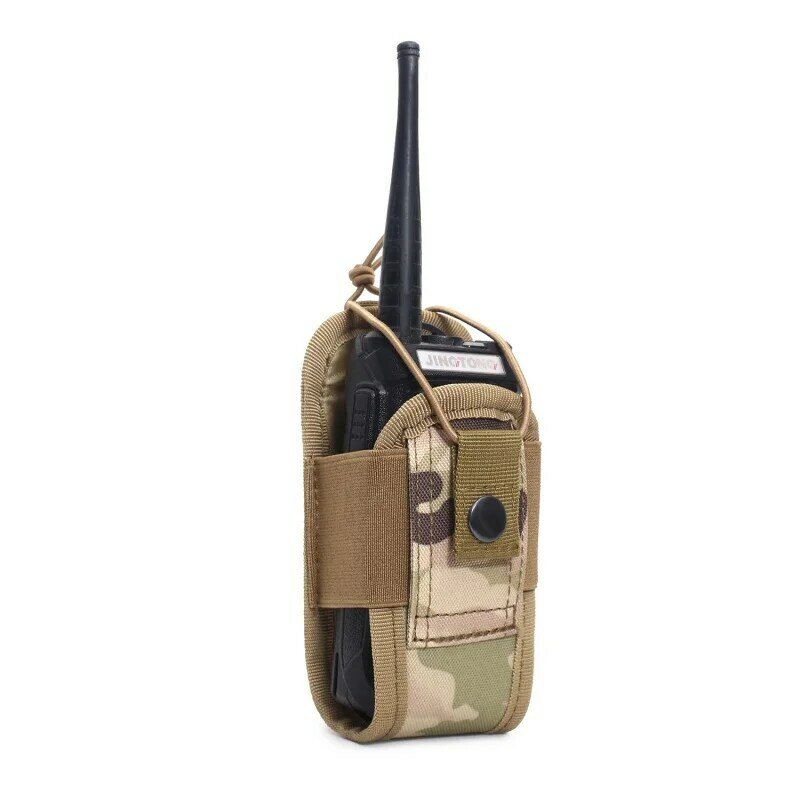 Caminhadas ao ar livre acampamento molle rádio walkie talkie titular saco multifuncional bolsa walkie talkie bolso