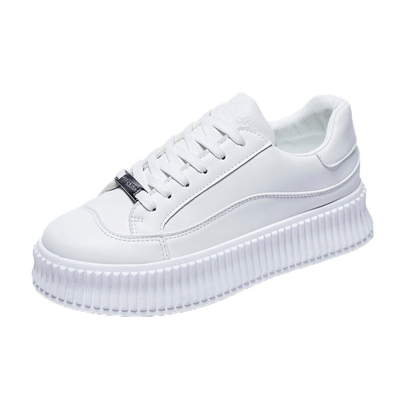 Białe buty damskie 2021 wiosenne buty do biegania kobieta Vulcanize buty Slip on trenerzy kobiety moda platforma Sneakers kobiety mieszkania