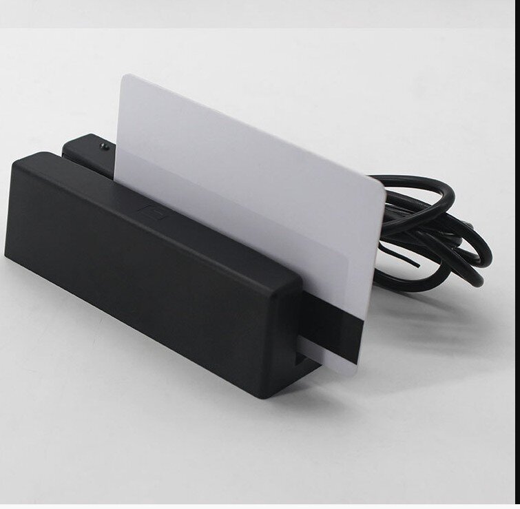 Lector de tarjetas magnéticas Universal MSR100, banda RS232, USB, 3 pistas, lector de código de barras