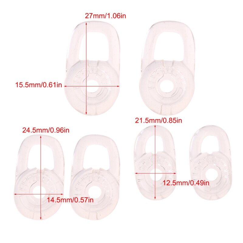 6 Pcs Bluetooth Headset Soft Silicone Earphone Covers Ear Cushions Headphones Earphones Earbuds Eartips  Cushion Pad