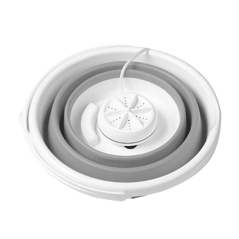 Faltbare Persönliche Rotierenden Ultraschall Turbinen Washer w/Faltbare Badewanne USB Wäsche Wanne für Camping Wohnungen Schlafsäle N0PF