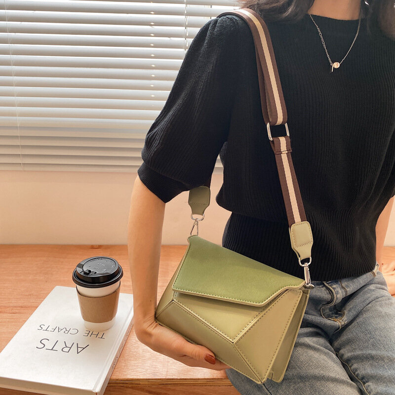 New Fashion Irregular Shoulder Bags Female  Solid PU Leather Crossbody Bags Delicate Elegent Individuality Small Squre Bag Sac
