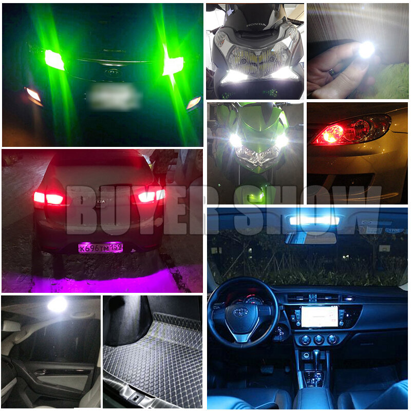 Luces led de lectura para Interior de coche, iluminación canbus t10 w5w 194 501, 4 piezas, 3030, sin error