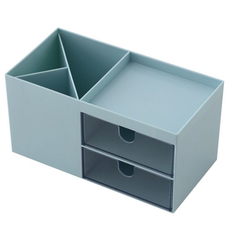 Multifunctional Plastic Pen Holder Desk Organizer Cosmetic Storage Box Desktop Drawer Storage Organizer