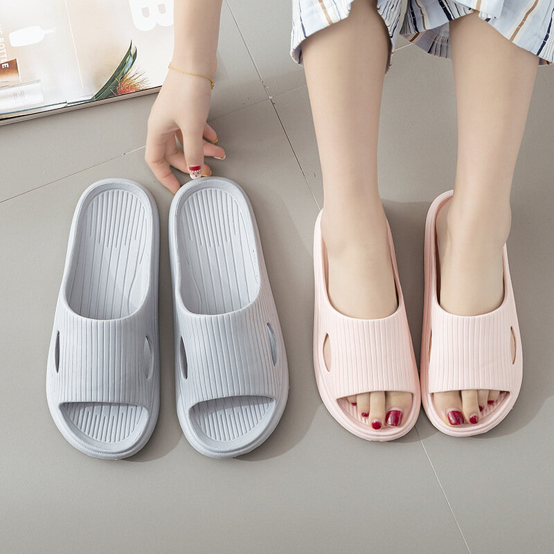 Zapatillas de casa Unisex, chanclas antideslizantes de suelo interior de verano para parejas, familia, mujeres y hombres, sandalias de Baño de Hotel