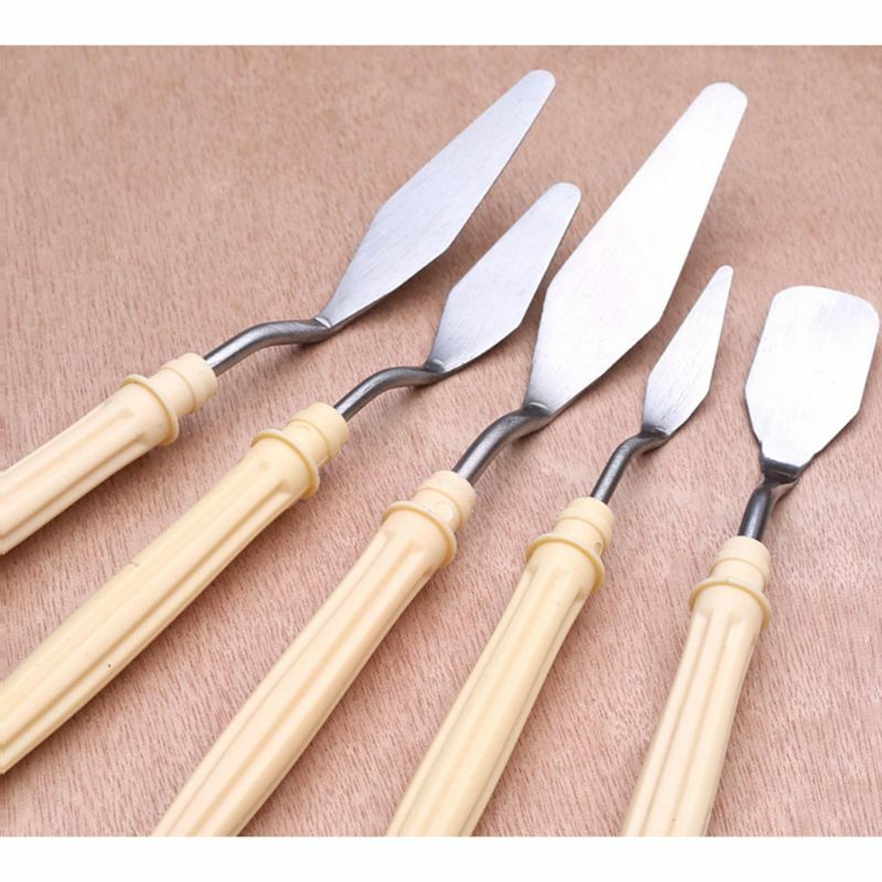 5 шт./компл. нож для масляной живописи профессиональная лопатка-скребок из нержавеющей стали
