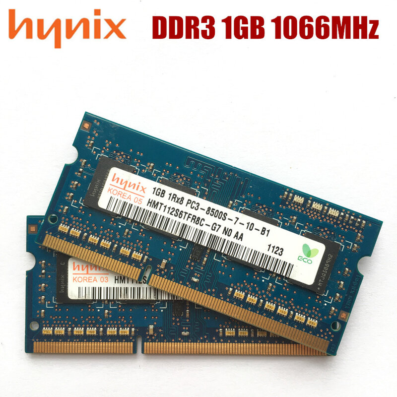 하이닉스 칩셋 DDR3 1GB 2GB 4GB 8500S PC3 1G 2G 4G 1066Mhz, 노트북 메모리 모듈 SODIMM RAM