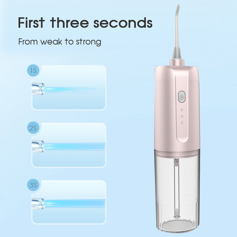 Boi 200ML IPX7 Waterproof 3 Modes Gentle Pulse Fast Rechargeable Oral Irrigator 6 Nozzles Teeth Whitening Dental Water Jet