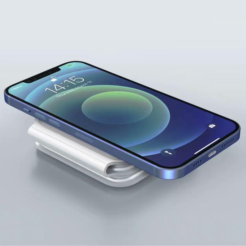 Pengisi Daya Nirkabel Magnetis Dapat Dilipat untuk iPhone 12 Pro Max Mini Airpods Pro 15W Stasiun Pengisi Daya Cepat untuk Apple Watch SE 6 5 4
