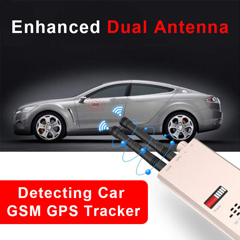 Dual Antenna RF Signal Detector Anti Spy Wireless Camera Hidden Cam Len Car GSM GPS Tracker Radio Wave Detection Military Finder