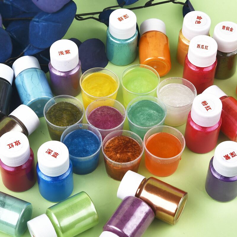 46 Màu 10G Sắc Tố Chất Độn Cho Nhựa Trang Sức Làm Bột Ngọc Trai UV Epoxy Móng Sắc Tố Nhựa Khuôn Làm Phụ Kiện