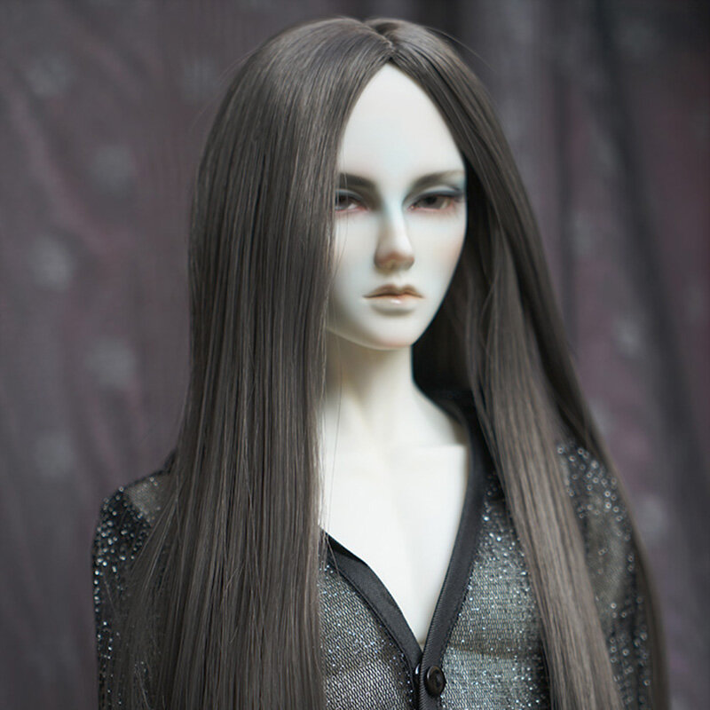 Bybrana 1/3 1/4 1/6 1/8 BJD Wig High Temperature Long Black Straight BJD Hair MSD SD Yosd For BJD Doll