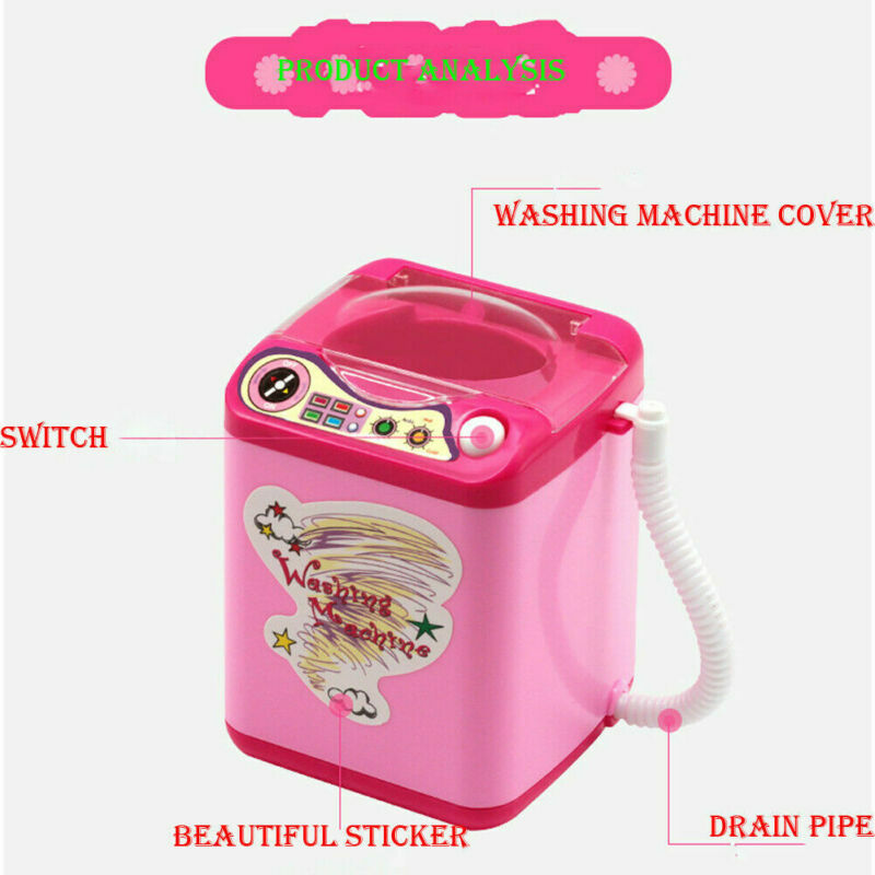 Mini máquina de lavar roupa elétrica 2020, esponja cosmética, pincéis de maquiagem, limpador, brinquedos, lavagem