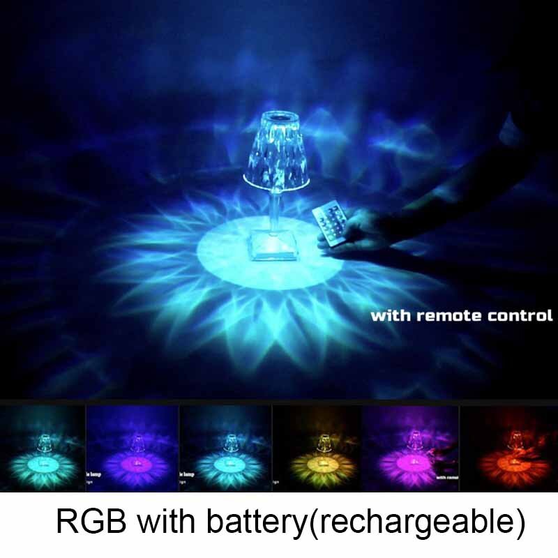 RGB 이탈리아어 Kartell 배터리 터치 센서 책상 램프 USB 바 빛 장식 레스토랑 테이블 램프 낭만적 인 밤 빛 침대 램프