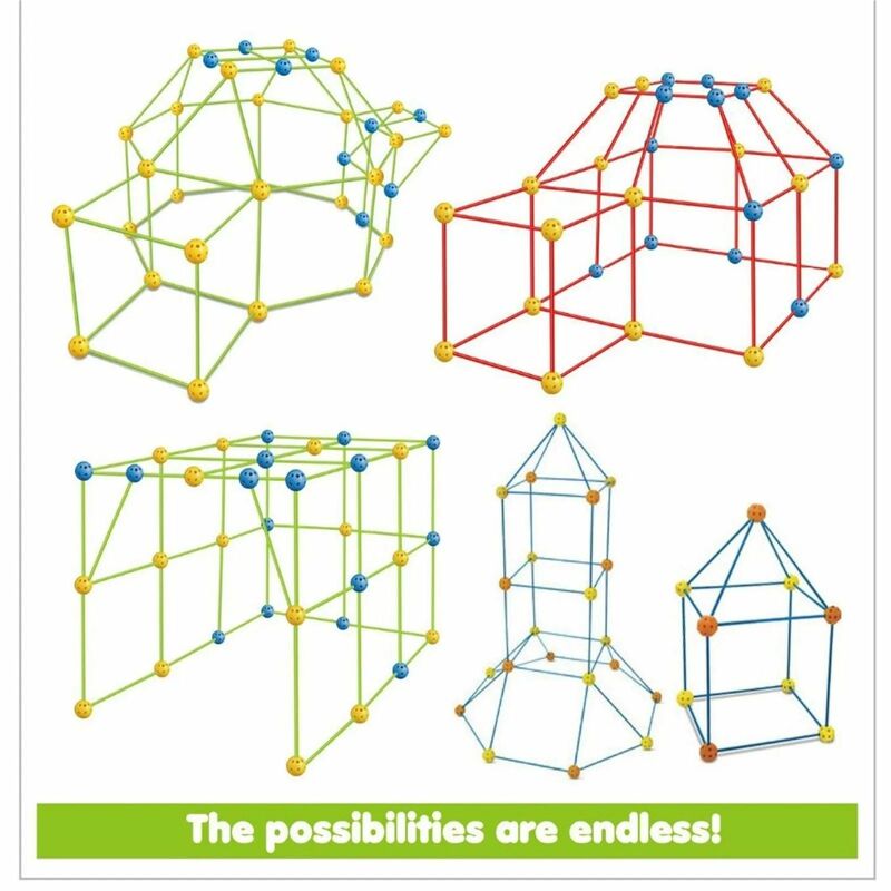 Costruzione forte Kit di costruzione musei tunnel tende 3D magzione coltivazione fai da te tenda di perline costruzione gioco casa Puzzle giocattoli