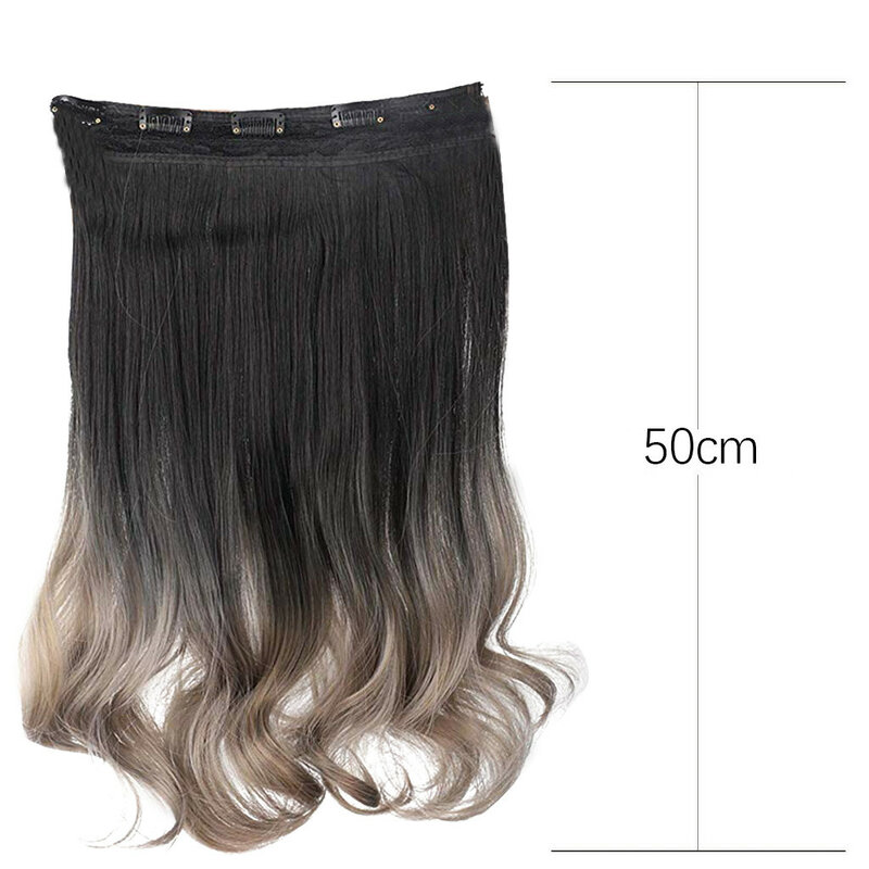 20inchens Gradient Color Sexy Women Girl Long Wig Wavy Curly Synthetic Fashion Wig Hot Microvolume For European and American wig