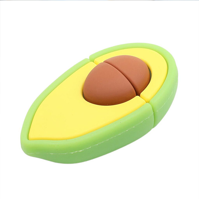 Cartoon avocado USB 64GB Pendrive 64GB 32GB 16GB 8GB 귀여운 아기 메모리 스틱 USB 2.0 플래시 드라이브 저장 장치 PC 용