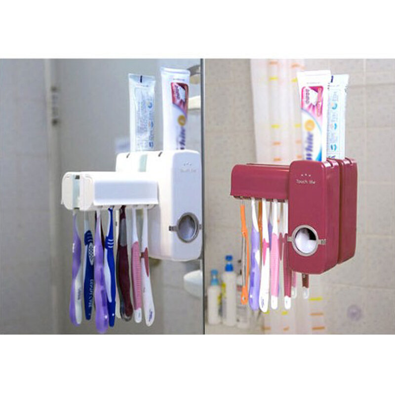 Set di accessori per il bagno portaspazzolino portaspazzolino automatico portaspazzolino portaspazzolino da parete Set di strumenti per il bagno
