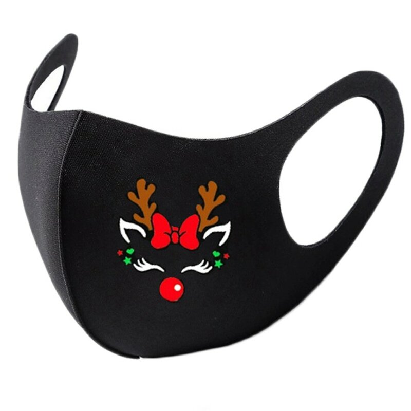 1個マスク顔女性クリスマス再利用可能なカラフルな生地のフェイスターバンスタイリッシュなファッショナブルな中立洗えるマスクmascarillas