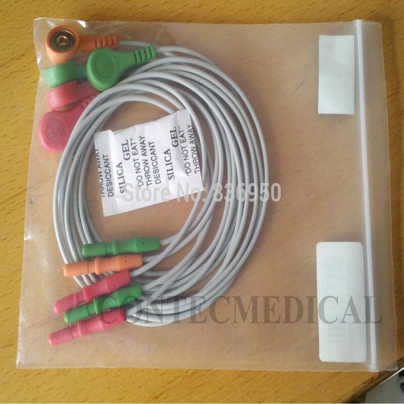 Кабель ЭКГ кабель ЭКГ CONTEC TLC9803 3-канальный ЭКГ Холтеру контроля система записи только кабель