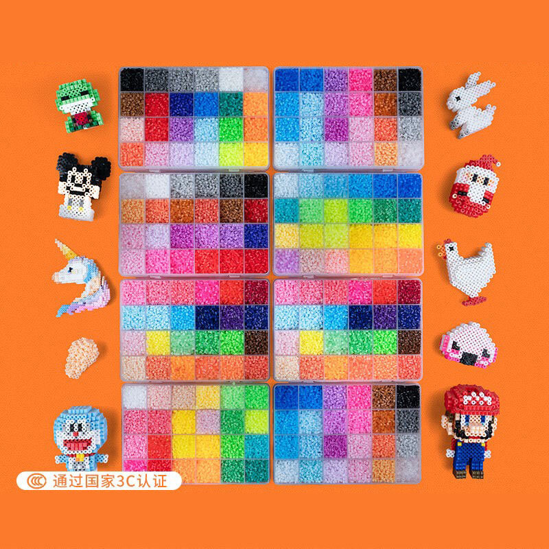 Perler Perlen Beads 24 colors Toy Kit 2.6mm Hama beads 3D Puzzle DIY Toy Kids Creative Handmade Craft Toy Gift