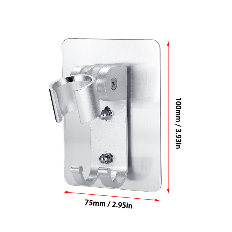 Bath Shower Head Holder Adjustable Aluminum Stand Bracket Movable Paste Type Suction Shower Holder For Bath Gadgets Tools