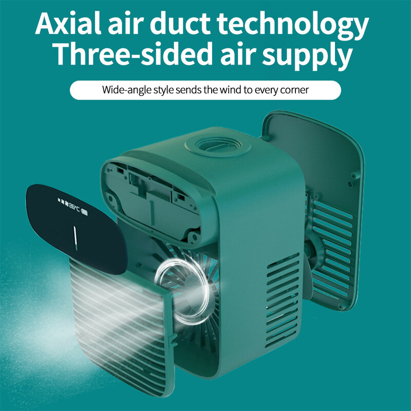 Usb ar condicionado adicionando ventilador de refrigeração água condicionador de ar portátil mini névoa elétrica pulverizador ventilador umidificador para casa