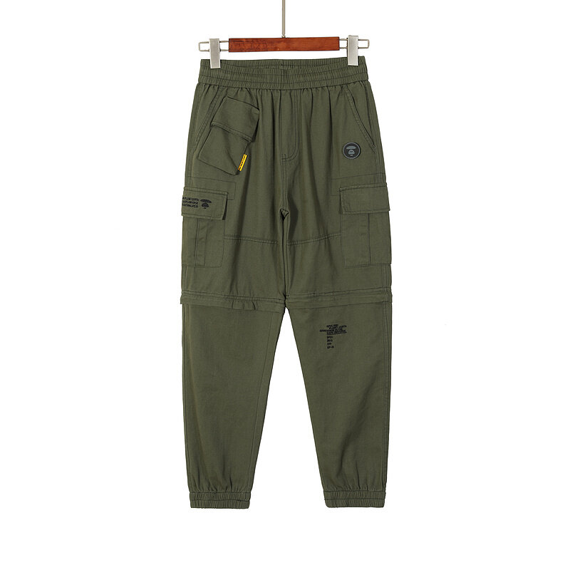 Hip hip secional desmontagem calças de carga streetwear harajuku harem corredores AP-01 bordado multi bolsos calças de pista