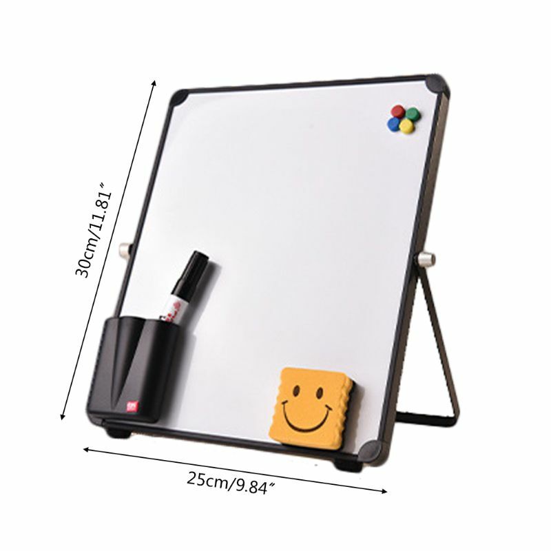 Quadro branco magnético apagável desktop placa de mensagem reutilizável suporte miúdo mini cavalete