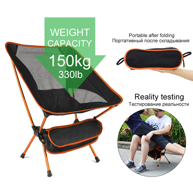 초경량 접이식 캠핑 의자 낚시 바베큐 하이킹 의자 피크닉 의자 휴대용 야외 도구 여행 접이식 비치 좌석 의자