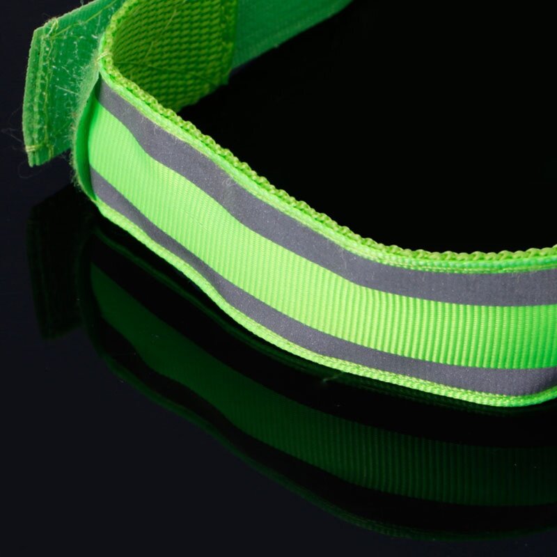 Sabuk Pengaman Tali Lengan Lampu LED Reflektif untuk Bersepeda Malam Pengiriman Turun