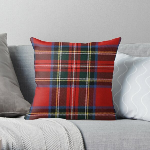 Stewart Royal Modern Tartan  Soft Decorative Throw Pillow Cover for Home  Pillows NOT Included