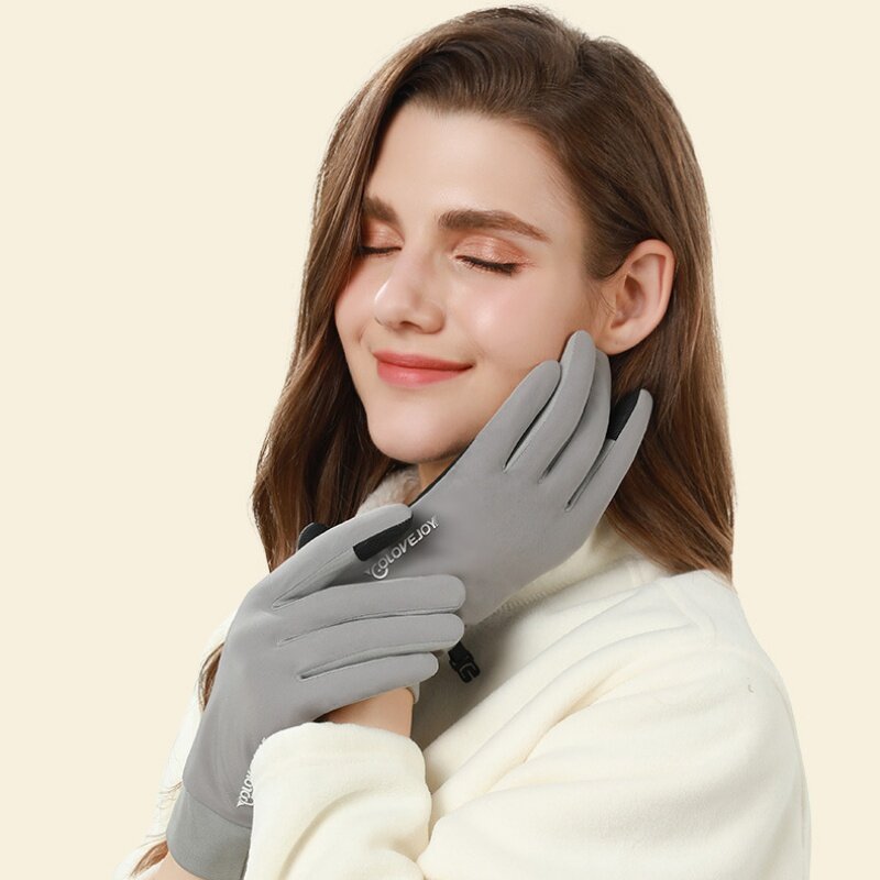 Мужские и женские новые женские бархатные теплые и холодные лыжные спортивные Нескользящие перчатки с сенсорным экраном