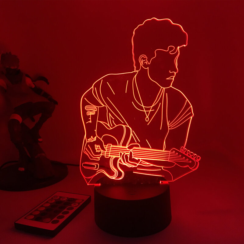 Harry Edward 스타일 스타 램프 3D 야간 조명 선물 팬 홈 장식 조명 Led 터치 센서 작업 책상 램프 슈퍼 스타 선물.