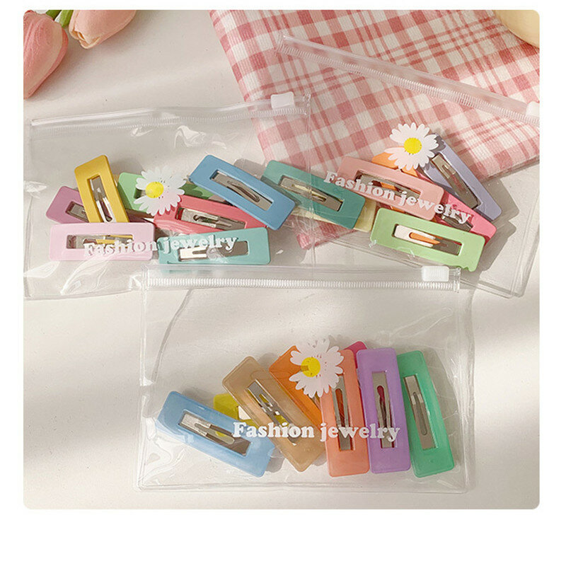 2021 New Products Macaron Hair Clips Broken Hair Clips Cute Side Clips Headdress Side Bangs Clips