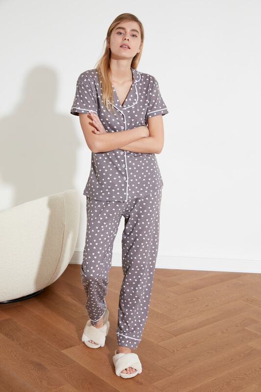 Trendyol Gedruckt Gestrickte Pyjamas Set THMSS21PT0877